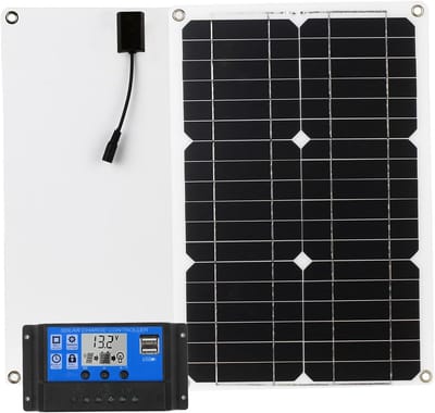 Monokristallijn Zonnepaneel 18W Set met Laadregelaar voor 12V Accu