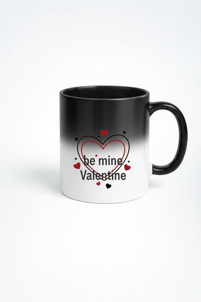 Valentijn Magische Mok 'Be Mine Valentine' - Kleurveranderende Liefdesmok met Hartjes
