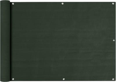 vidaXL - Balkonscherm - 75x600 - cm - HDPE - donkergroen