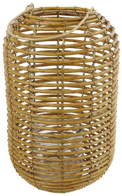 Windlicht hoog M naturel H33cm kunststof