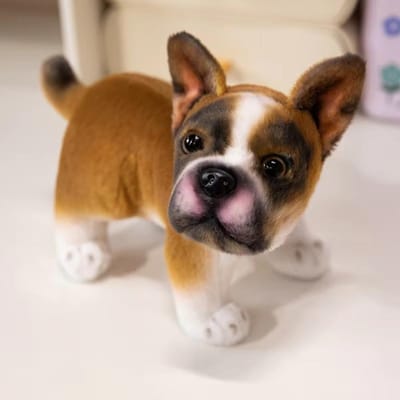 Kamerdecoratie Simulatie Stand Franse Bulldog Realistisch Schattige Huisdier Hond Knuffel Levensgetrouw 22Cm Baggle Hond Kinder
