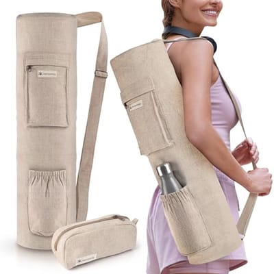 Yogamatdrager met Verstelbare Riem - Beige Yogatas voor Standaard Maten