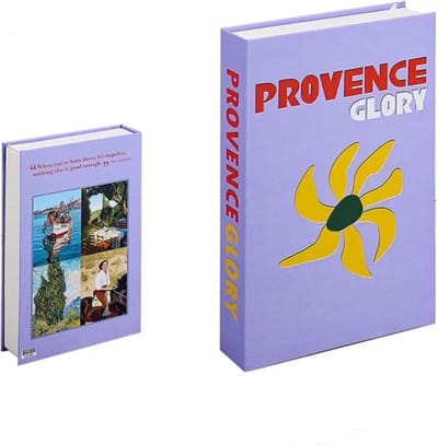 KimDo - Opberg boek - Provence - Paars- Opbergbox - Opbergdoos - Decoratie woonkamer - Boeken - Nep boek - Opbergboek