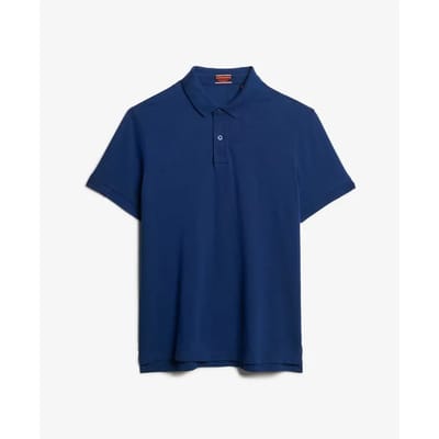 Superdry City Pique Korte Mouw Poloshirt Blauw XL Man