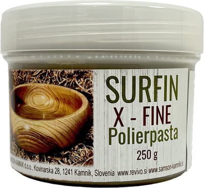 SURFIN X-FINE - Polierpasta voor gebruik op houtdraaibank - 250 g