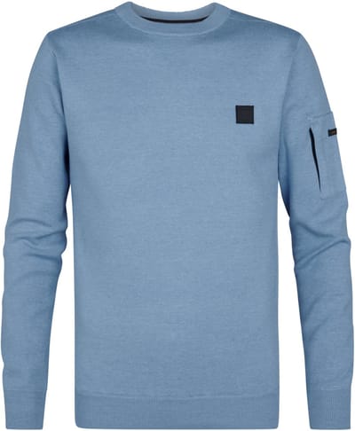 Petrol Industries Trui Knitwear Roundneck M 3050 Kwr249 5187 Pale Blue Mannen Maat - 3XL