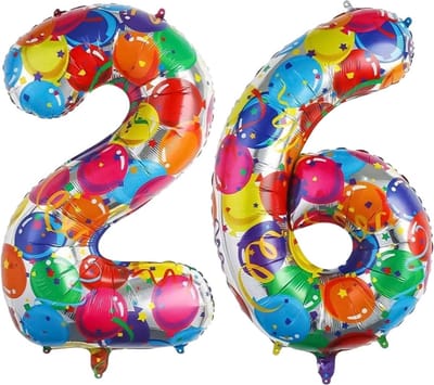 Cijfer Ballonnen Ballon Cijfer 26 Verjaardag Versiering Feest Helium Ballonnen Cijferballon Folieballon Kleur Xl Formaat