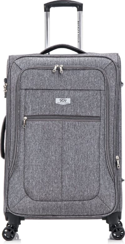 Royalty Rolls Abu Dhabi 2.0 Middelgrote Koffer - 70 cm - 90 Liter - Exp - TSA Slot - Grijs