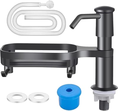 Zeepdispenser Keuken - Spoelbak Pomp - Hygiënisch Werken - Ruimtebesparend Ontwerp - 100cm Slang - Zwart