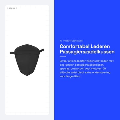 Dailygoods- Passagierszadelkussen Superieur Comfort - Lederen Achtermotorzadel - Motor Zadeltassen - Stijlvolle Uitstraling - Geschikt voor YZR R1 2009-2014 - Hoogwaardige Schuimvulling - Motorzadel