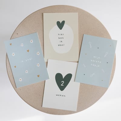 WeLikeToLove - Mijlpaalkaarten baby - Baby cadeau - Kraamcadeau - Jongen - Meisje - Babyshower - Milestone cards - Geboorte - Zwangerschap - 20 stuks