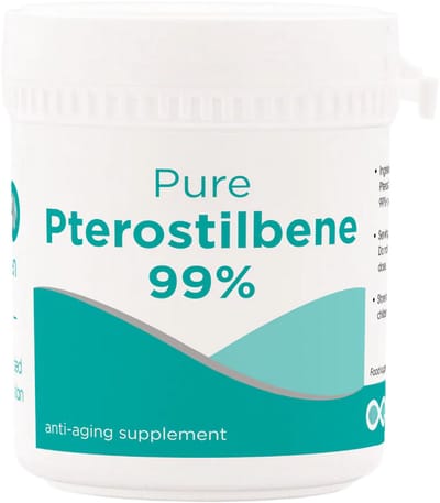 Pterostilbeen - Pure poeder +99% van Hansen - Europese kwailiteit - incl maatlepel - 200 doseringen