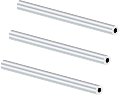 Dailygoods- Aluminium Buis 8mm OD - 4mm ID - 150mm Lengte - 3 Stuks - Corrosiebestendig - Schokbestendig - Gemakkelijk te bewerken - Aluminium Buisjes