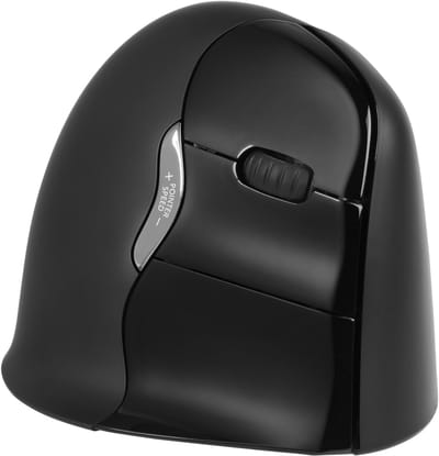 Evoluent Verticale Muis 4 – Bluetooth – Rechtshandig – Regular – Uitvinder van de Verticale Muis – Ergonomisch Gevormd voor Comfort – Vermindert Polsbelasting – 4 DPI Standen – 6 Knoppen – Voor MacOs