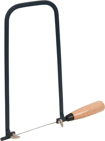Silverline Figuurzaag - 300 mm keeldiepte - Houten handvat - 24 TPI - Inclusief zaagblad