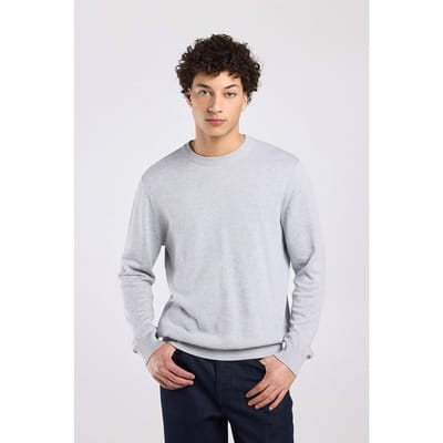 America Today Kay Light Grey Melange Maat: XXL | Longsleeves Outlet | Heren | Grijs