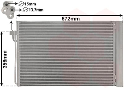 Van Wezel - LUCHTCONDENSATOR VOOR BMW 5 E60/E61 2003-2010 2282939
