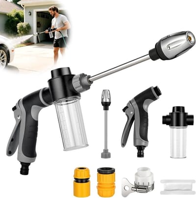 Krachtige Hogedrukspuit voor Tuinslang, Set van 5 Power Jets, Tuinaccessoires voor Efficiënte Reiniging en Patio Onderhoud
