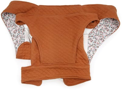 ASI DREAMS Poppen Accessoires - Poppen Draagzak - Bloemenprint - Roest