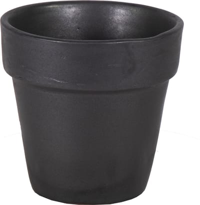 Oneiro Luxe Bloempot Grace Basic Pot Matt Black D20H20 – hotel chique - binnen ––– accessoires – tuin – decoratie – bloemen – mat – glans – industrieel - droogbloemen - Buiten bloempot - tuin - tuinieren