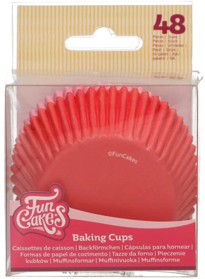 FunCakes Baking Cups - Roze, Rood - 48 Stuks - Cupcake Vormpjes Papier