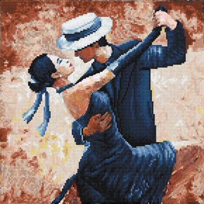 Diamond Painting Volwassenen - Ronde Steentjes - Volledig Pakket - Hobby - Diamond Dotz® - DD8.015 - Tango passie 41 x 41cm