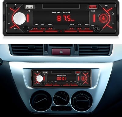 Autoradio - Auto Audio - Muziek Afspelen - Bluetooth 5.0 - 1 DIN - Zwart