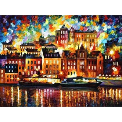 Borduurhandwerk Diamant borduurwerk schilderij Kit 5D borduurwerk schilderij Diamond Wall Art Decor 20X30CM orange