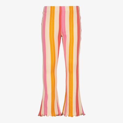 TwoDay flared meisjes broek gestreept - Wit - Maat 92