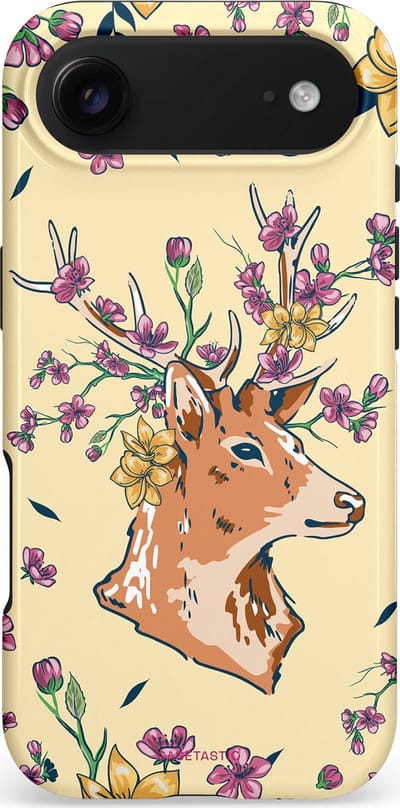 Casetastic hoesje geschikt voor Apple iPhone Air - MagSafe - Dubbellaagse bescherming - Woudwonder - Fashion Case - Crème Saliegroen