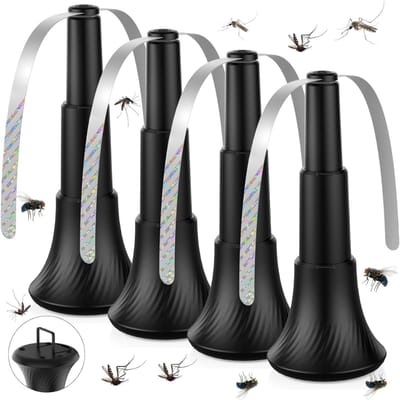 ZMR® Vliegenverjager voor op Tafel - Vliegenverjager - Vliegenmeppers - Zwart - 5cm x 5cm x 20cm