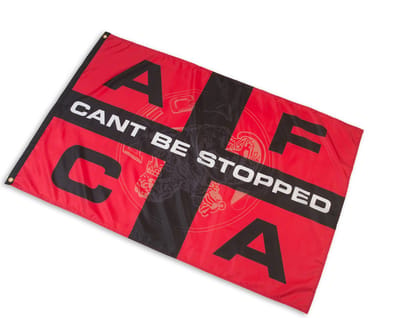 AFCA Vlag CBS Zwart / Rood 150cm * 100cm - AFCA - Ajax - Amsterdam - Fanwear - Vlaggen