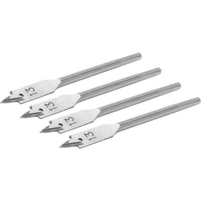 4-delige Spade Boor Set Platte Bladboren Hoge Koolstofstaal Houtbewerking Handgereedschap Hardware 13mm