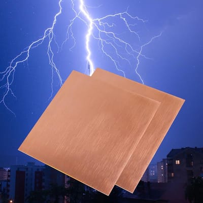 2 Stuks Koperplaat 0,6 mm - 99% Puur Koper voor Metaalbewerking, Sieraden Maken en Circuitprinten, 150 x 150 mm