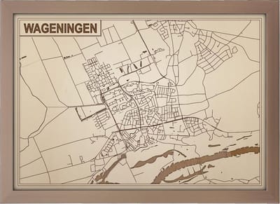 Decoratief Beeld - Houten Van Wageningen - Hout - Bekroned - Bruin - 21 X 30 Cm