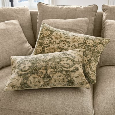 LOBERON Kussenhoes set van 2 Calperino beige/groen