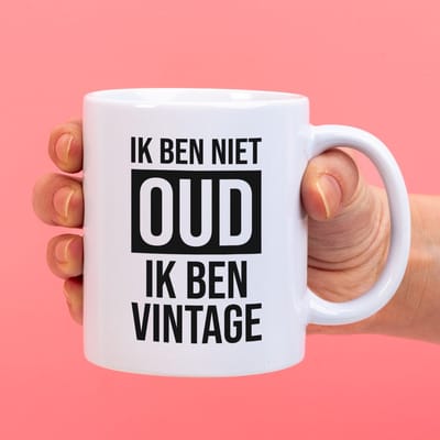 Ditverzinjeniet.nl Mok Ik ben niet oud, ik ben vintage