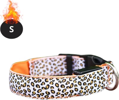 Bovista Lichtgevende Halsband - Verlichte Halsband - Lichtgevend - Hond - Kat - Lampje - Hondenhalsband Led - Oplaadbaar - Oranje - S