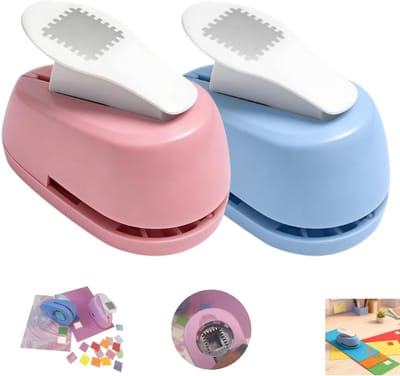 2 stuks Postzegel Vorm Pons - Papierpons - Stempelvormige snijder - Vierkante perforator - Papiersnijders - voor het maken van stempels - het snijden van etiketten - scrapbooking en het maken van kaarten