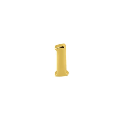 Goud Plated Oorknop Letter l