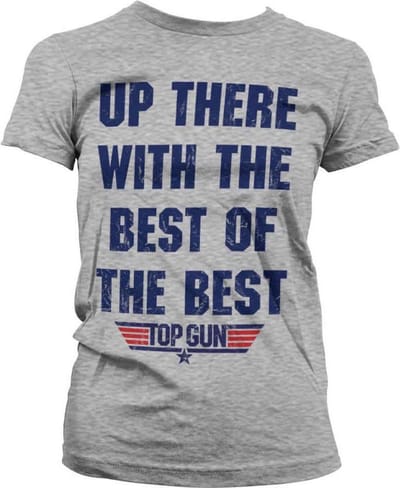 Top Gun - Up There With The Best Of The Best Dames T-shirt - S - Grijs