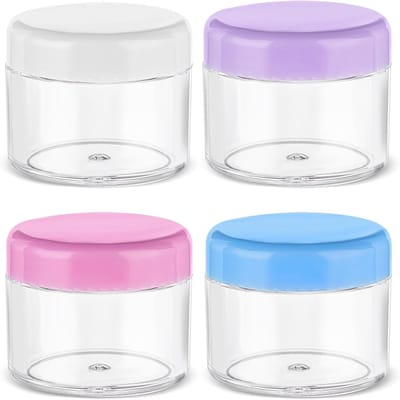 Plastic Cosmetische Potjes met Deksel - Reiskrimpflessen voor Toiletten en Make-up Monsters - 19.8g Ronde Lekvrije, Navulbare Containers voor Crème en Olie
