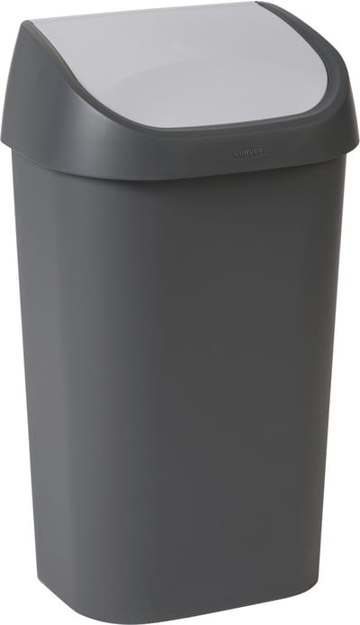 Curver Vuilnisbak Mistral Swing Recycled Pvc Antraciet Lichtgrijs 50l