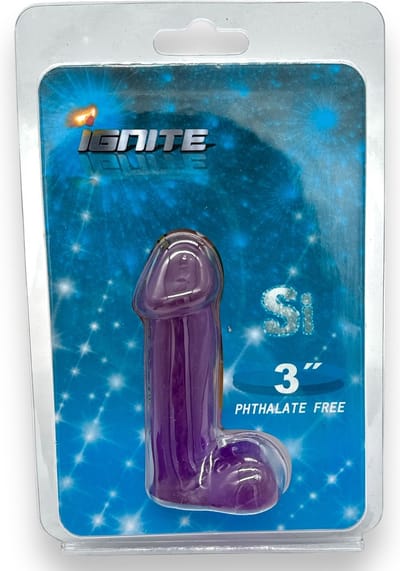 Ignite Mini Dildo 3" - Compact, Veilig en Stijlvol in Paars