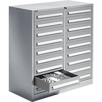 Schäfer Shop Select ladekast SF 180, 18 laden, wit aluminium RAL 9006 wit aluminium RAL 9006