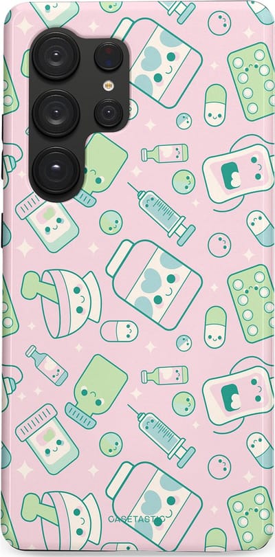 Casetastic Hoesje Geschikt voor Samsung S25 Ultra - Stijlvolle Beschermende Duo-layer Case - Geneeskrachtig Roze