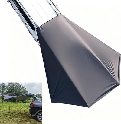 Autotent - Auto Luifel - Kamperen Buiten - Waterdicht Zonwerend - Grote Schaduwplek - Grijs