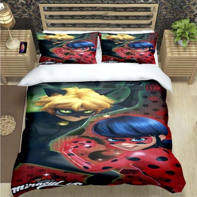 Klassieke Cartoon Kat Print Beddengoed Sets Beddengoed Set Dekbed Set Tieners Meisjes Cartoon M-Miraculous Tweeling Enkel Kind Cadeau AU Double(180*210cm)3pcs