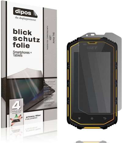 dipos – Matte Privacy Screenprotector geschikt voor iGET Armor T40 | Anti-Spy Beschermfolie