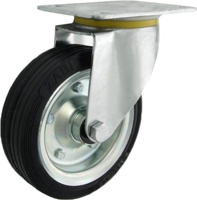 Zwenkbaar Wiel 160mm voor Trolleys, Rekken, Machines - 220kg